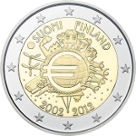 2 Euro 6 2012 10 Jahre Euro-Bargeld