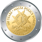 2 Euro 14 2014 200 Jahre Maltesische Polizei