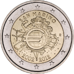 2 Euro 19 2012 10 Jahre Euro-Bargeld